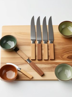 deluxe maple charcuterie set plus