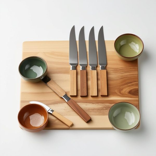 deluxe maple charcuterie set plus