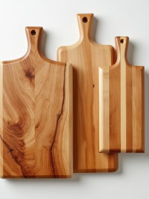 deluxe maple wood cutting board set