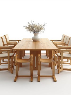 deluxe maple wood dining set