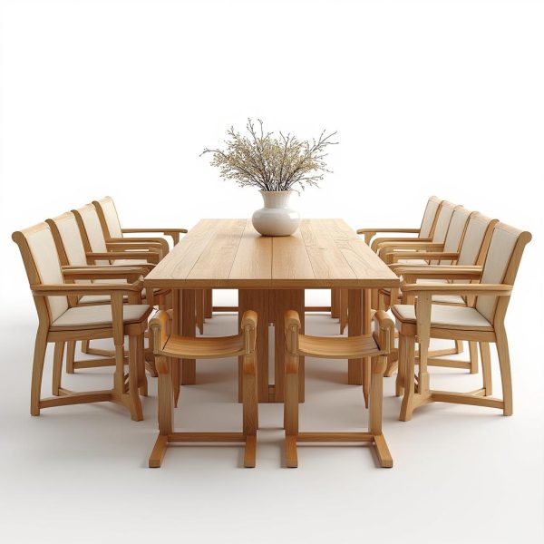 deluxe maple wood dining set