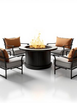 deluxe outdoor fire pit set