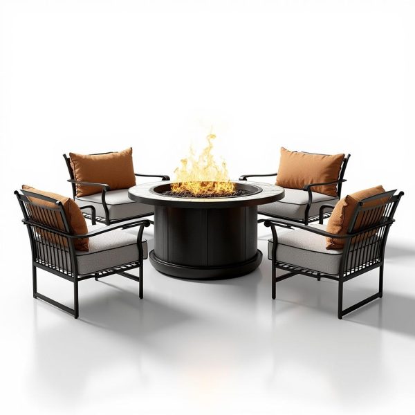 deluxe outdoor fire pit set